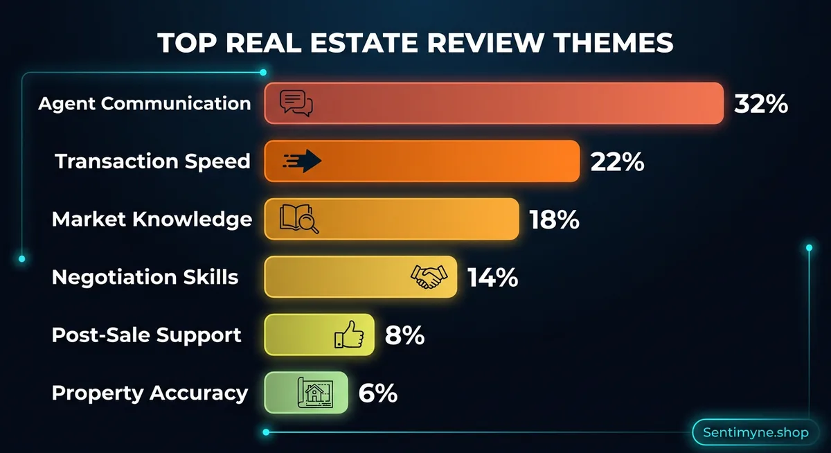 Real estate review themes breakdown