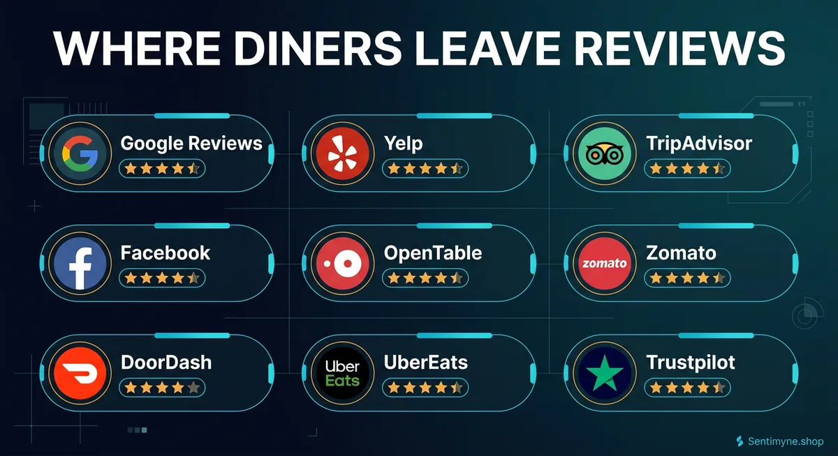 Restaurant review platforms to monitor